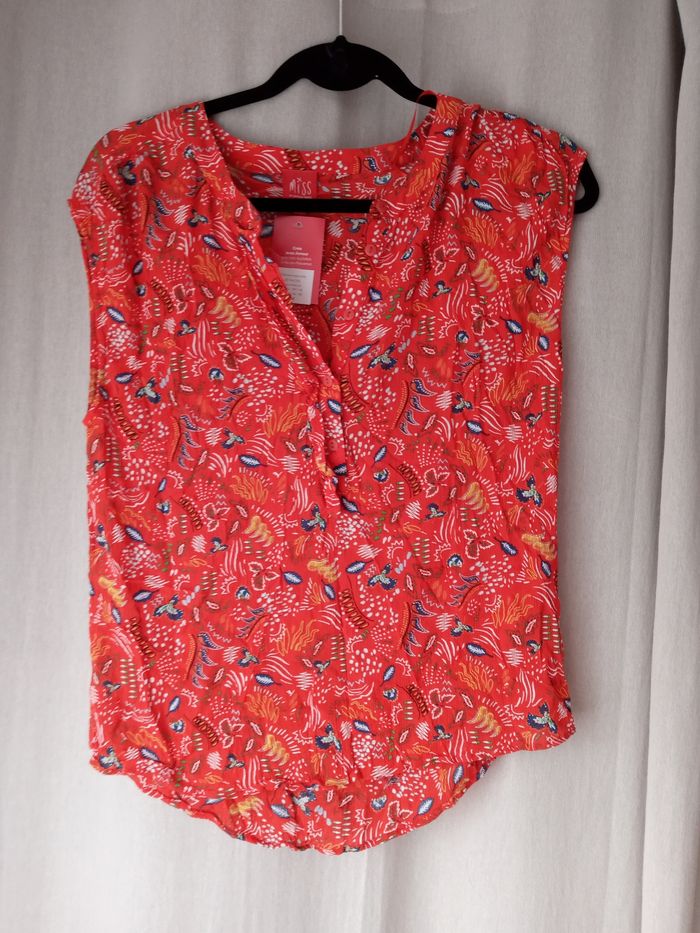 Débardeur orangé taille 38