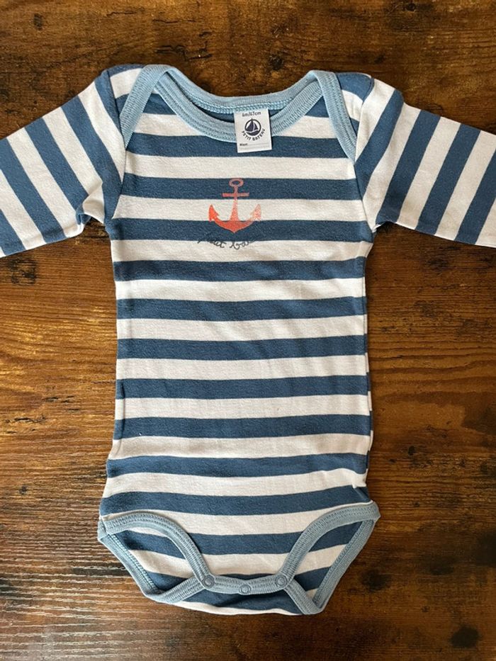 Lot de 2 bodies marin manches longues - photo numéro 2