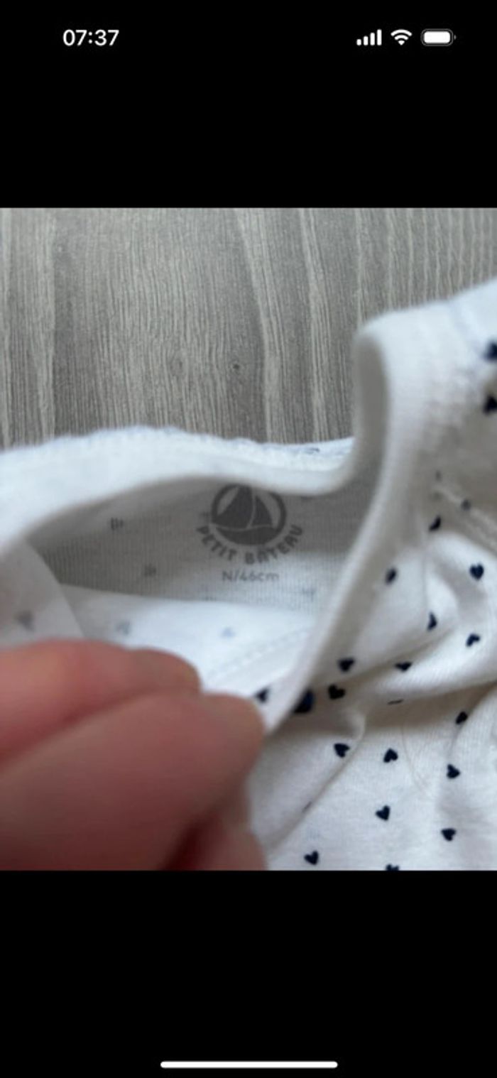 Body Petit Bateau taille naissance - photo numéro 2