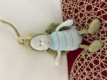 Doudou insecte Jacadi Fourmi Bleu Vert Cape Aile