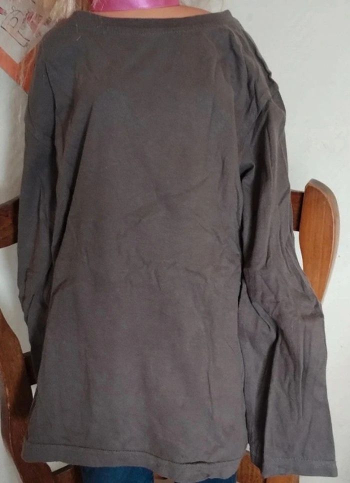 Tee-shirt manches longues couleur uni - photo numéro 3