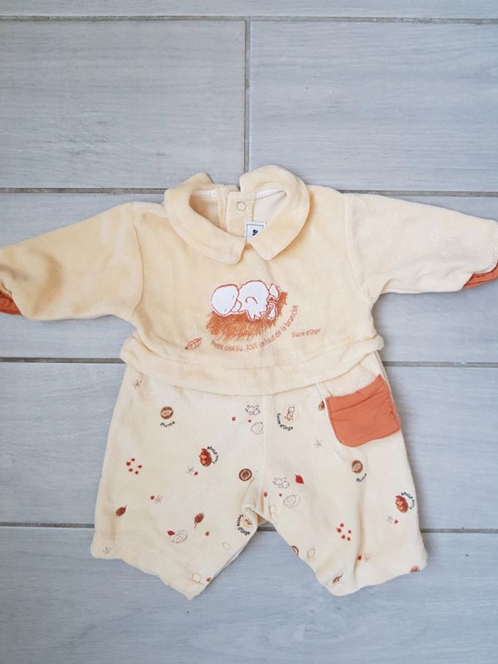 Ensemble velour naissance mixte