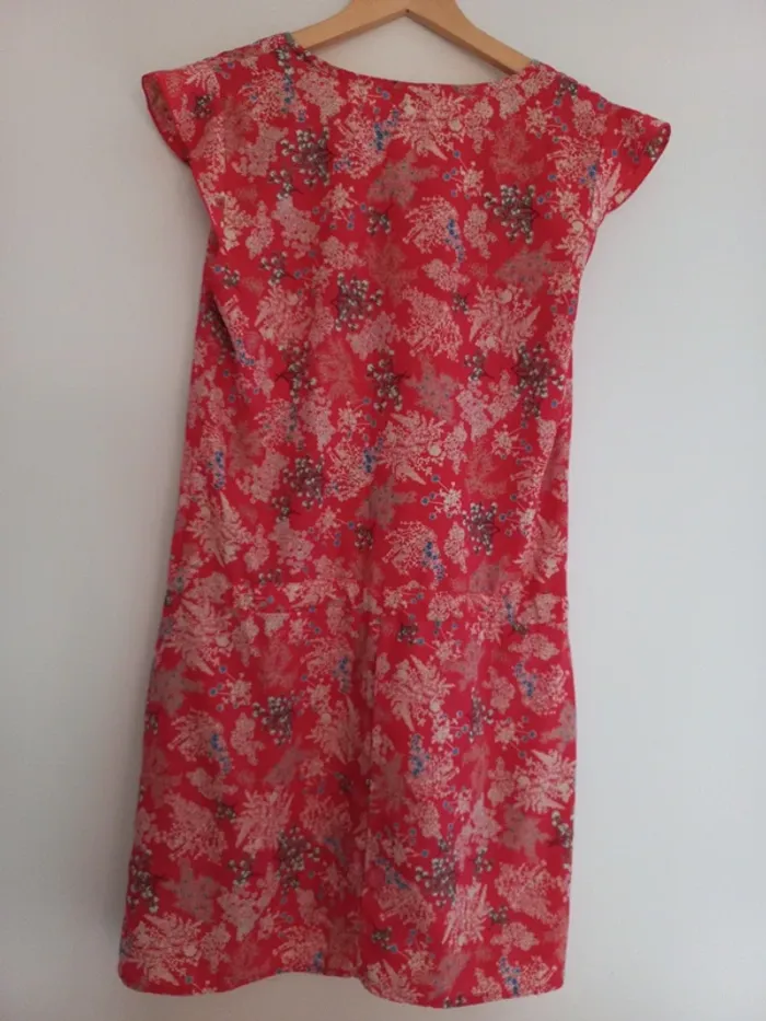 Robe à fleur, rouge - photo numéro 4