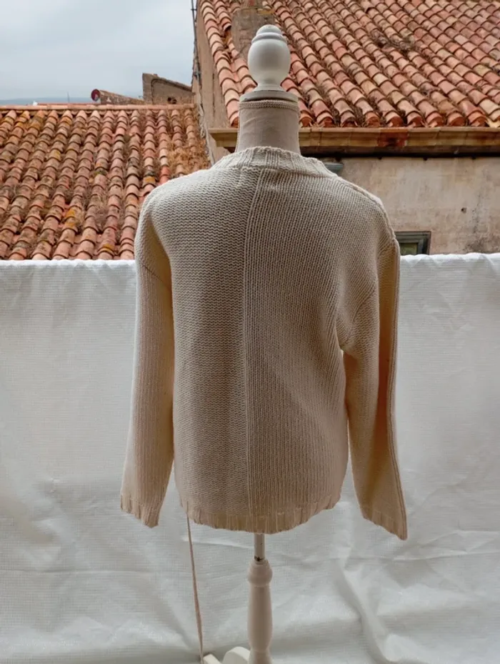 Pull Box - Pull en maille crème taille s - photo numéro 2