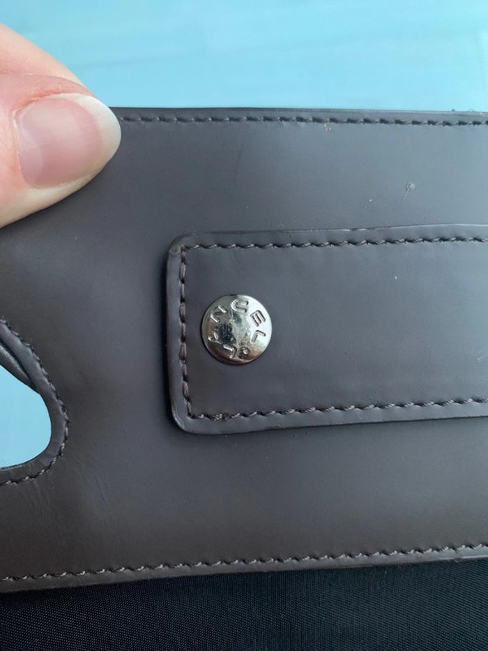 Sac à main pliable lancel noir et marron - photo numéro 5