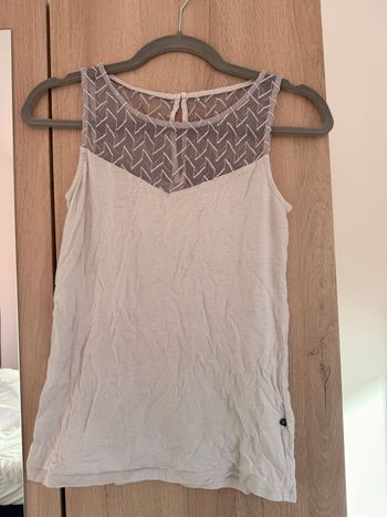 Débardeur bonobo instinct blanc + dentelle