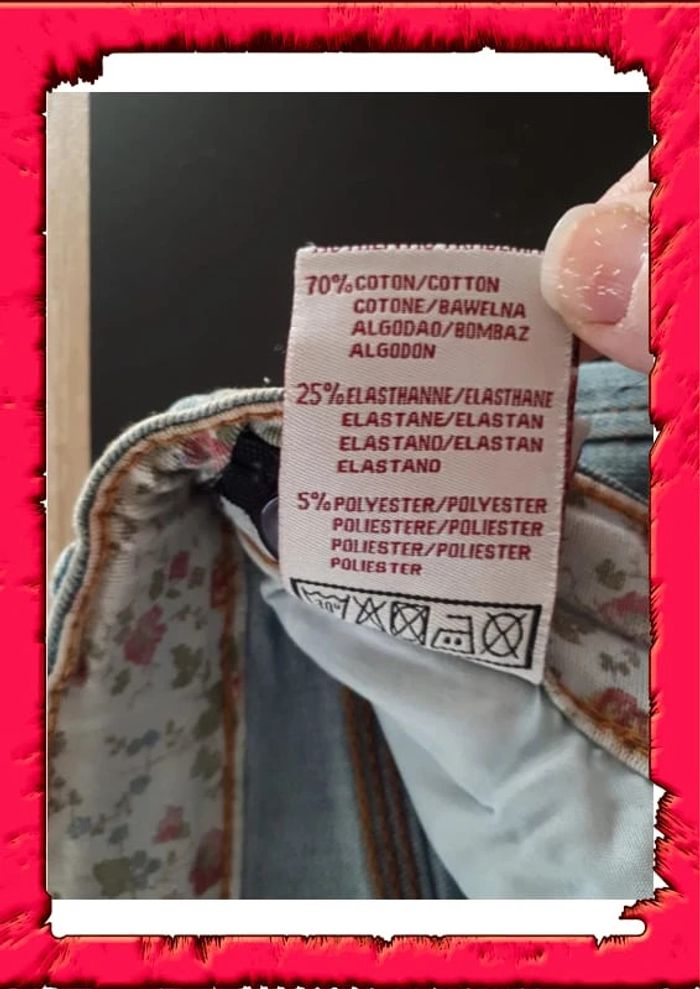 Jeans effet usée taille ajustable 6 ans - photo numéro 4
