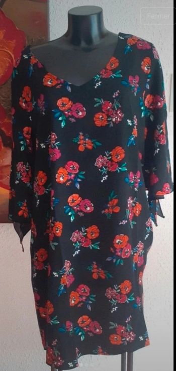 Robe en crêpe fluide T48