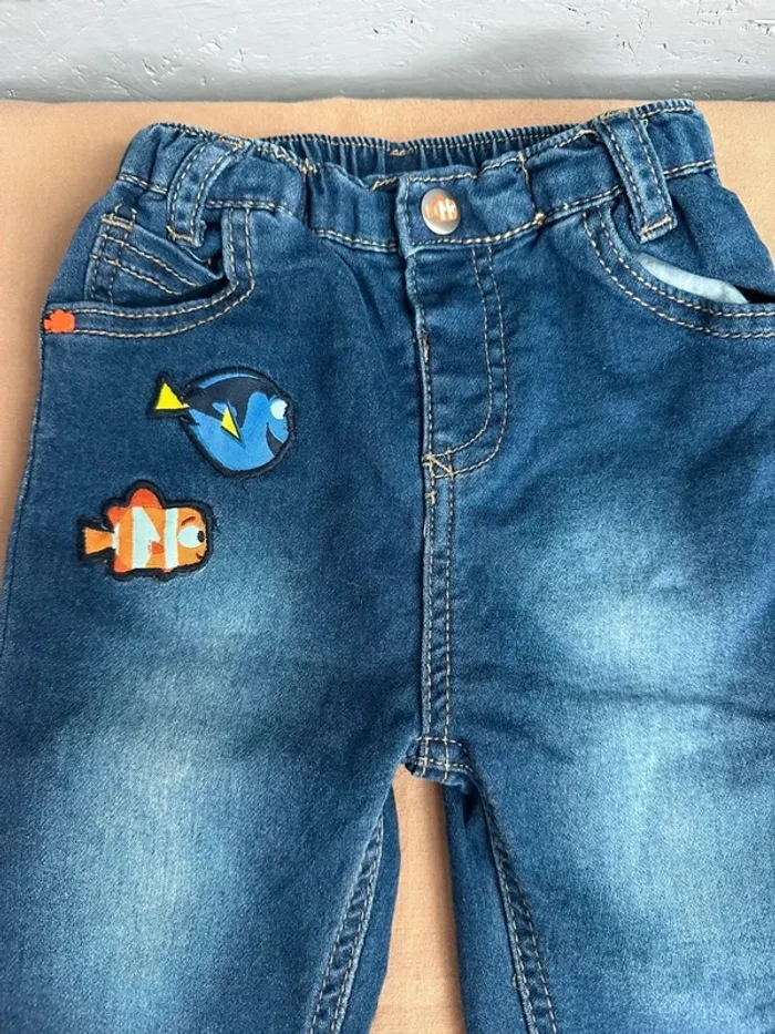 Jean souple Disney bleu dory et nemo 6 mois - photo numéro 3