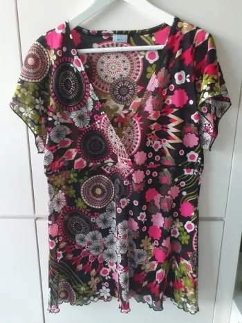 Tunique fleurie en voile Ms Mode L