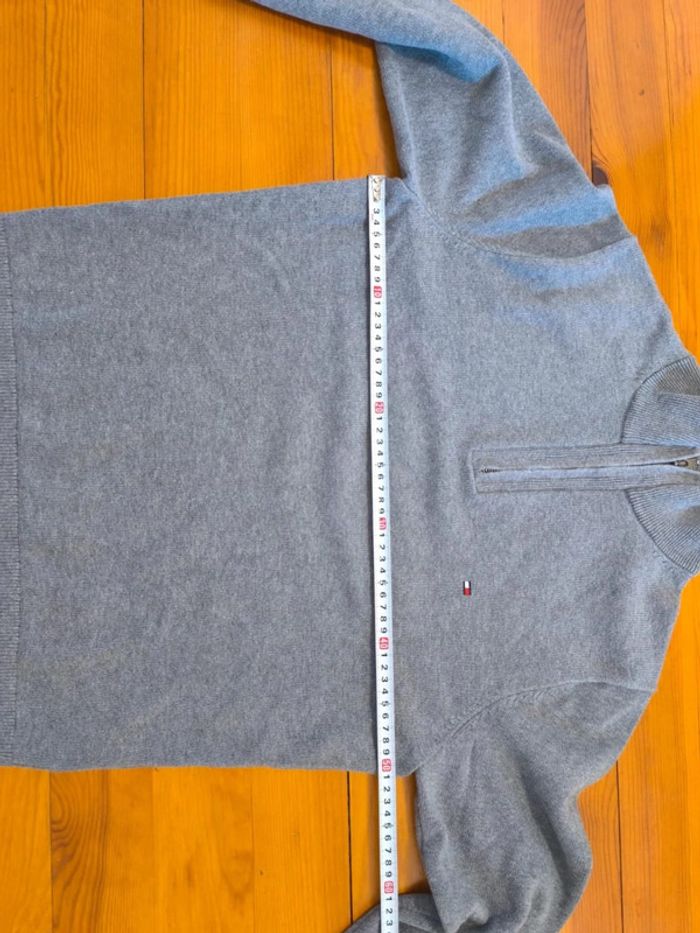Half Zip Tommy Hilfiger - Col camionneur - Gris - Taille M - photo numéro 7