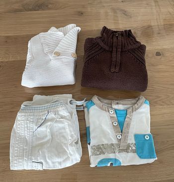 Lot 4 vêtements bébé garçon 12 mois – en très bon état