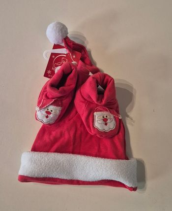 Bonnet Noël et bavoir