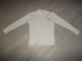 Pull blanc moucheté multicolore taille 10 ans TBE