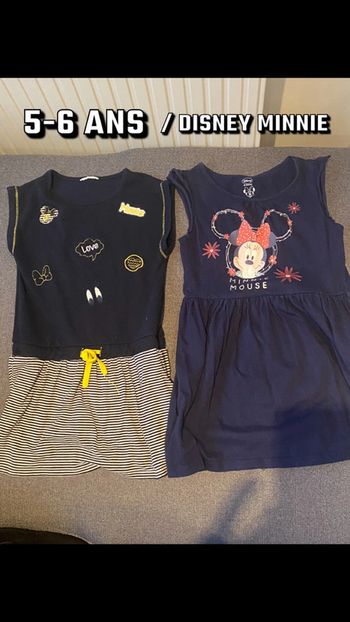 Lot de 2 robes Disney minnie 5-6 ans