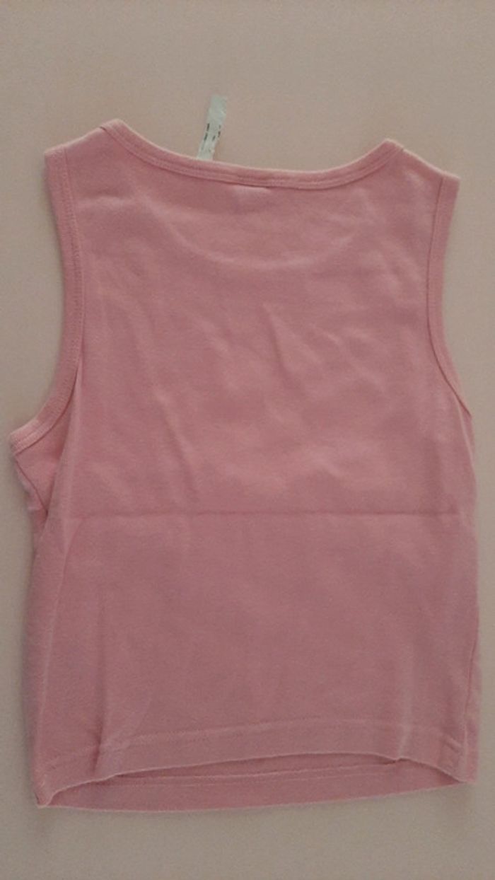 T shirt sans manche fille rose - photo numéro 3