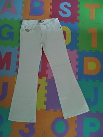 Pantalon patte d'éléphant blanc
