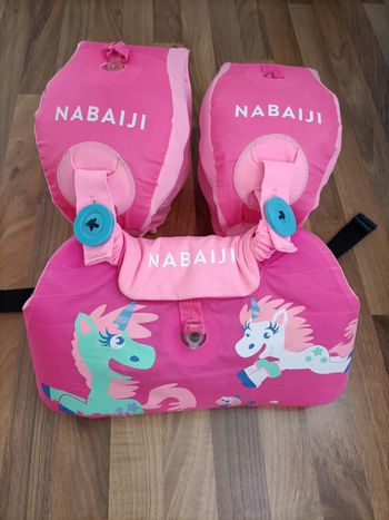 Gilet flottaison rose licornes Nabaiji 15-30 kg