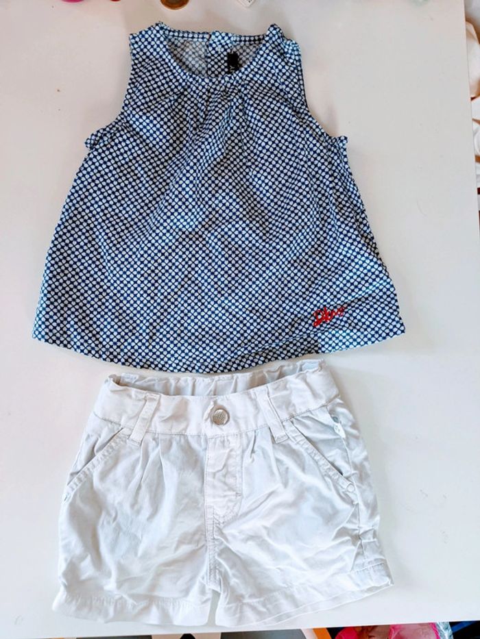 Ensemble printemps été short tunique bébé fille DKNY