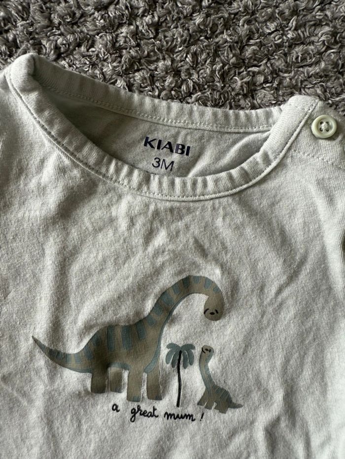 T-shirt imprimer dinosaures (3mois) - photo numéro 3