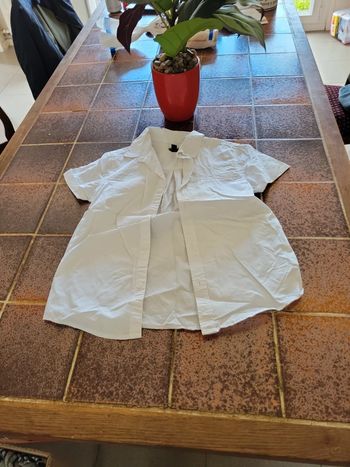 Chemise manches courtes blanche