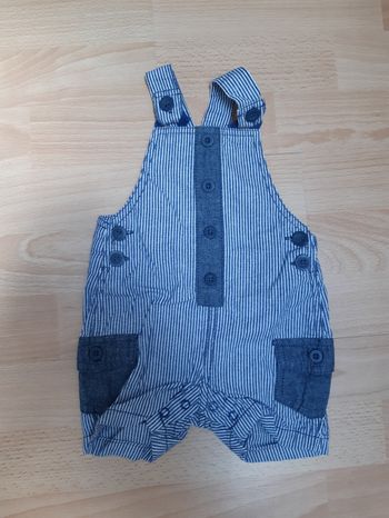 Salopette short rayée 3 mois excellent état