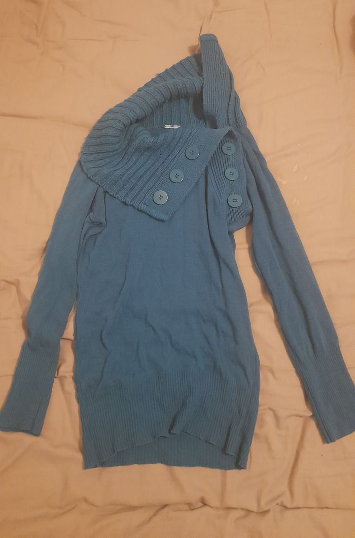 Pull tunique Col asymétrique - photo numéro 2