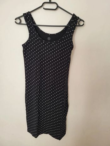 Robe noir style debardeur motif point