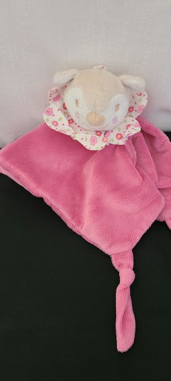 Doudou plat rose Faon Biche Kimbaloo