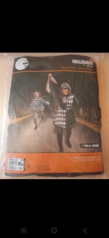 Déguisement clown femme taille unique neuf