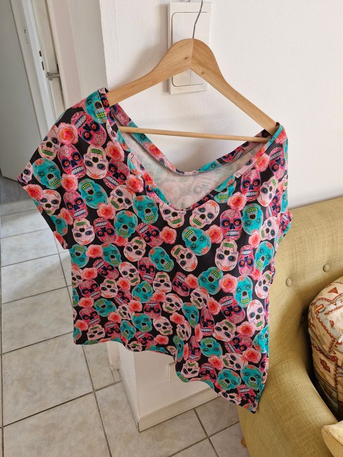 T shirt tête de mort - photo numéro 2