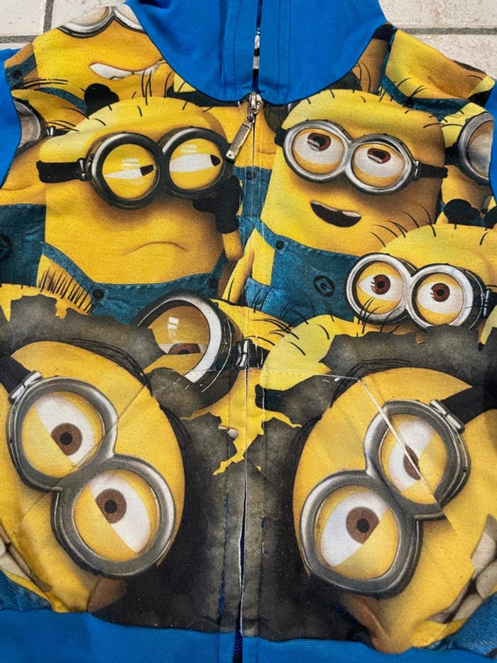 Sweat zippé à capuches Les Minions 3-4ans - photo numéro 3