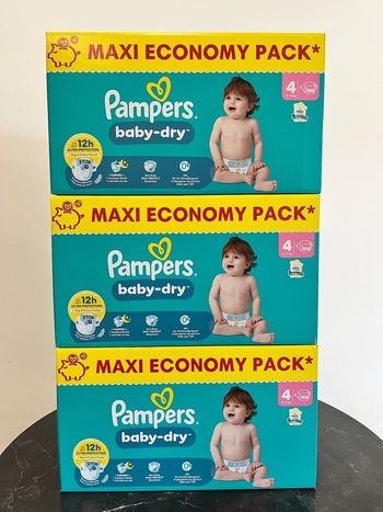 🔹 3 Packs Pampers Baby-Dry Pants Taille 4 Maxi Economy – 282 couches – Neufs scellés