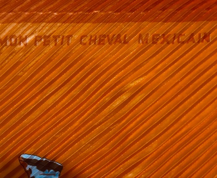 Foulard plissé vintage 100 Jade douche% Silk orange orange hermès - photo numéro 10