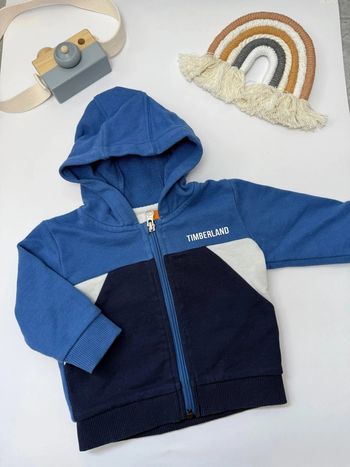 Sweat à capcuhe zippé Timberland garçon taille 9 mois très bon état