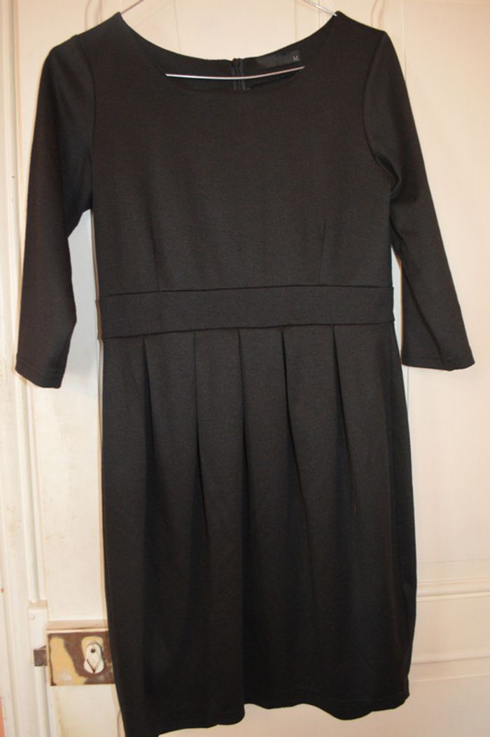 Robe Noir Manches 3/4 Monoprix Taille M/38