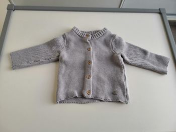 Gilet (Gris clair) 3 mois Le Phare de la Baleine