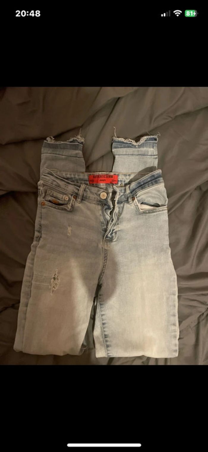 Jean skinny denim clair taille haute – tendance & confortable
