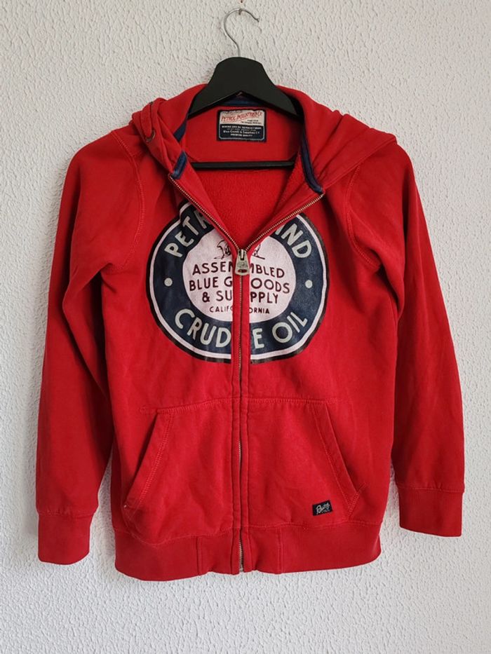Veste avec capuche zippée rouge Petrol Industries 12 ans