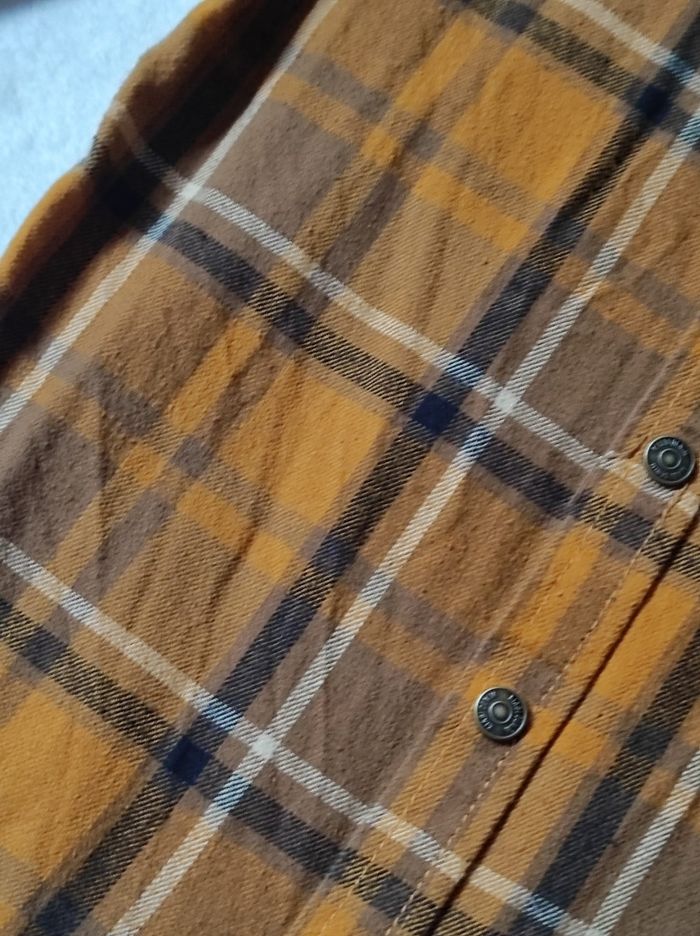 Chemise à carreaux jaune coton 10ans - photo numéro 6