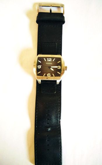 Montre FOSSIL machine homme bracelet cuir noir