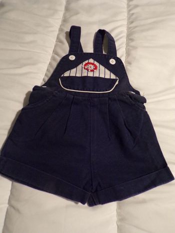 Salopette courte bleu fonçé