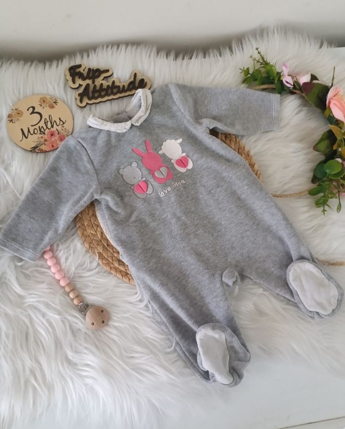 Pyjama obaibi 3 mois velours fille