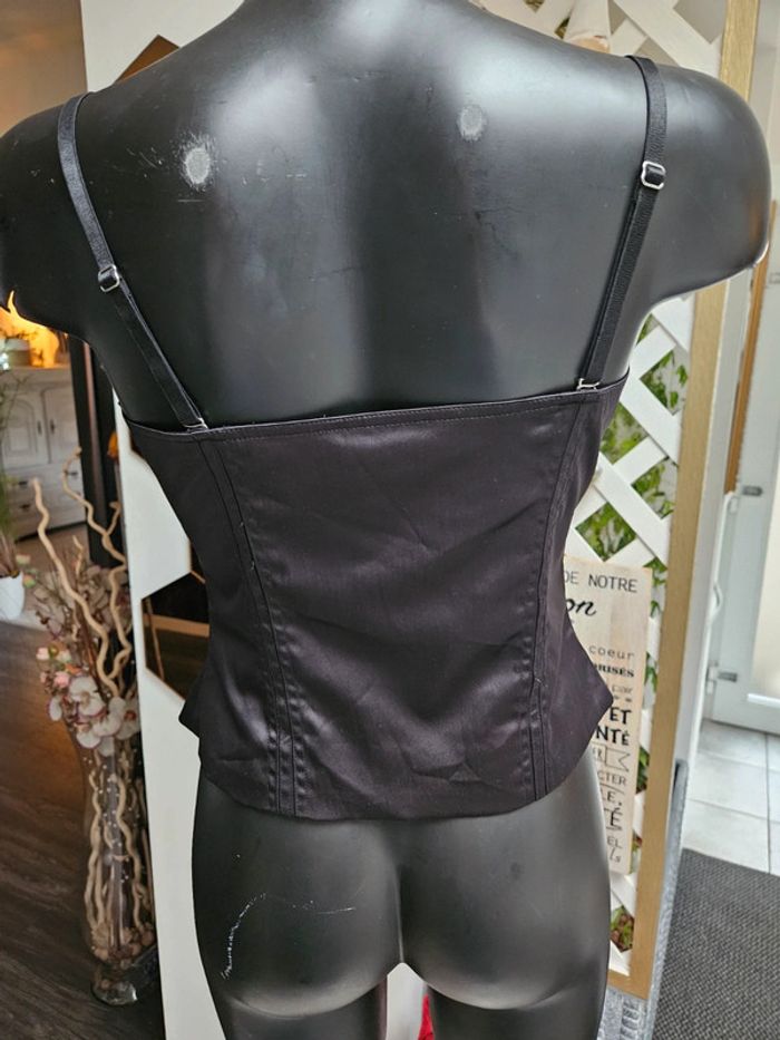 H&M bustier satiné noir taille L - photo numéro 6