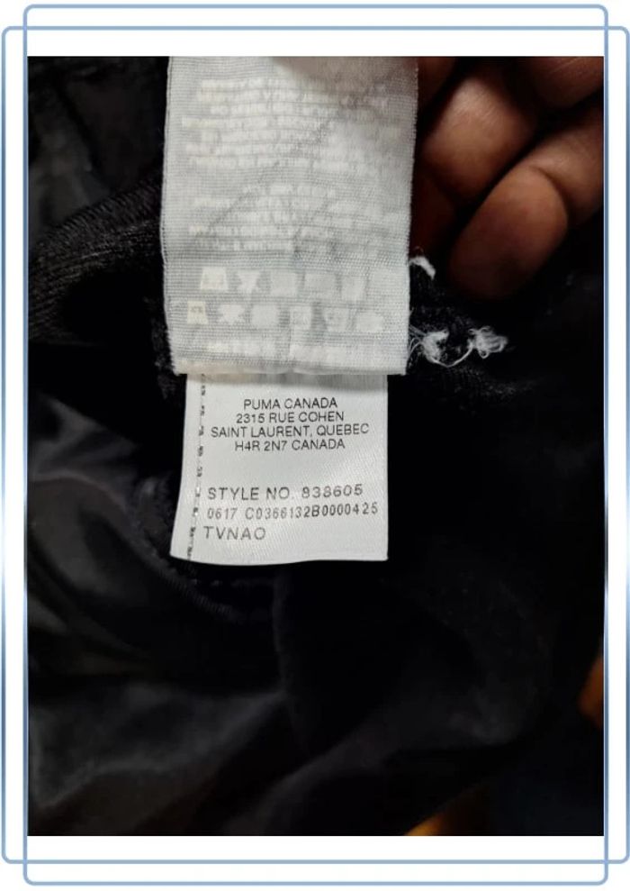 veste légère / Track jacket puma vintage/ homme noir et blanc - taille L - floqué (396) - photo numéro 13