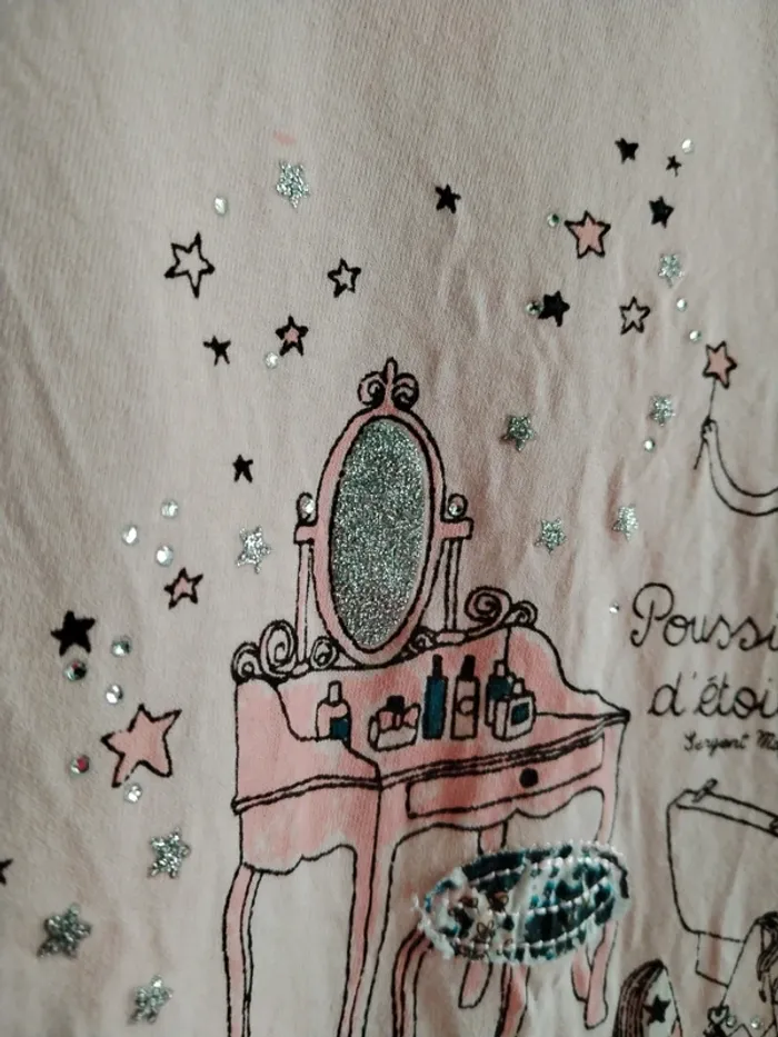 T-shirt manches longues fée Poussière d'étoiles SGMJ 9 ans - photo numéro 4