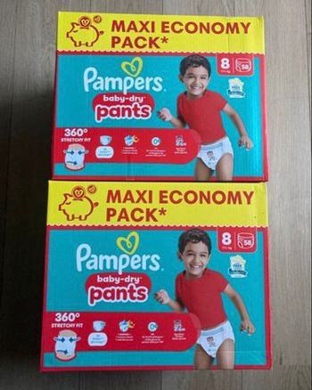 116 couches Pampers taille 8