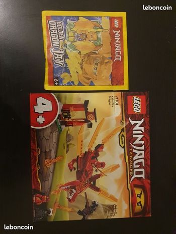 Boite de Lego 71701 Ninjago Le Dragon de Feu de Kaï + Figurine Golden Dragon Jay