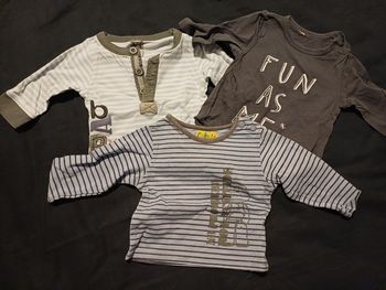 3 t-shirts manches longues 3 mois