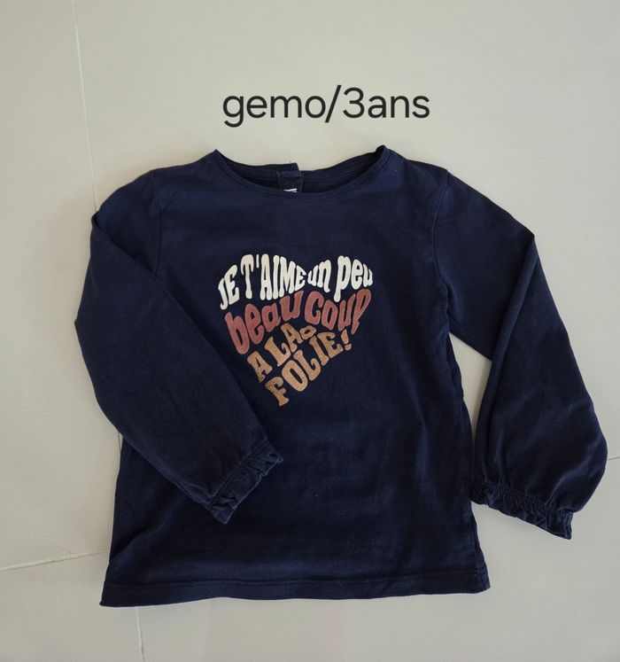 T shirt manches longues fille 3ans